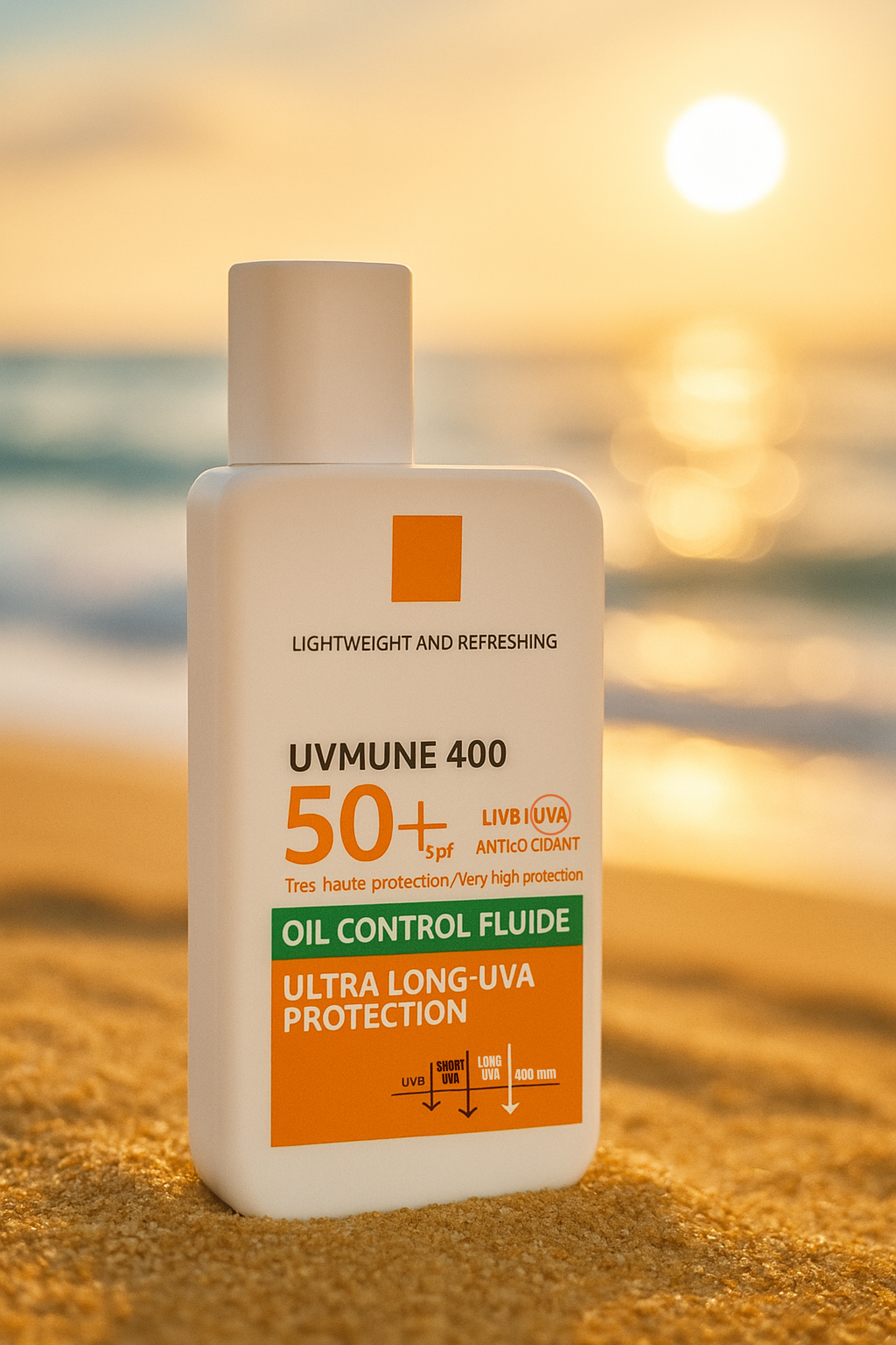 High-Efficiency Sunscreen SPF50+ | Oil Control, Hydrating & Antioxidant | Matte Finish 12H – For Oily & Sensitive Skin – 50ml